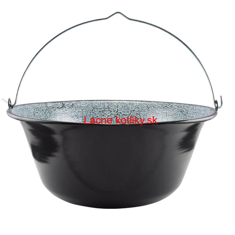 Smaltovaný kotlík 16 L + nerezová kotlina 39 INOX + misky 12 ks