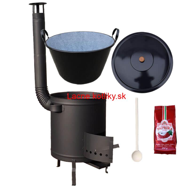 Smaltovaný kotol 60 L + hrubostenná kotlina 53 cm (1,5 mm) STRONG PLUS 600 + sladká paprika 250 g
