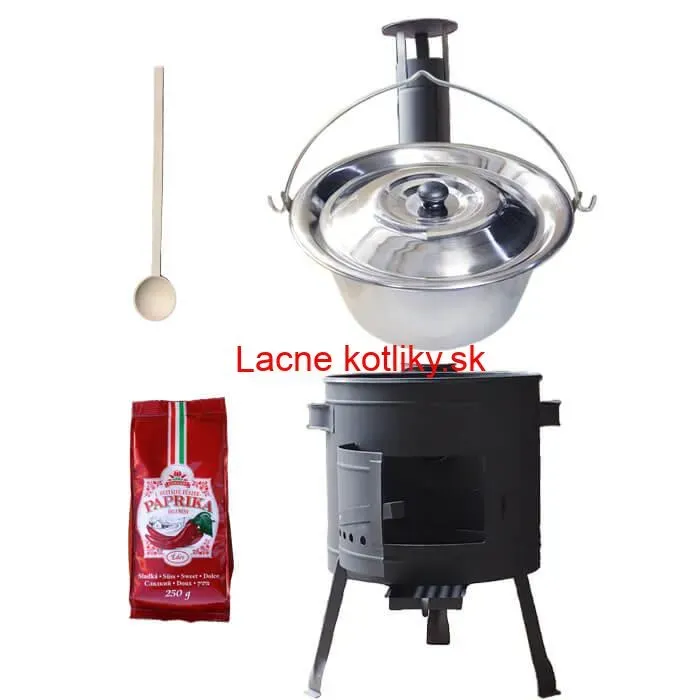 Nerezový kotlík 22 L (0,8 mm) INOX + hrubostenná (1,5 mm) žiaruvzdorná kotlina BALKY STRONG 42 PLUS 600