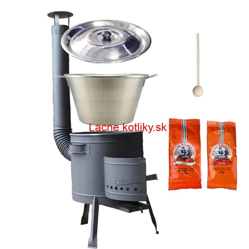 Nerezový kotol 40 L + nízka kotlina 45 PLUS 600 + paprikové korenie na guláš