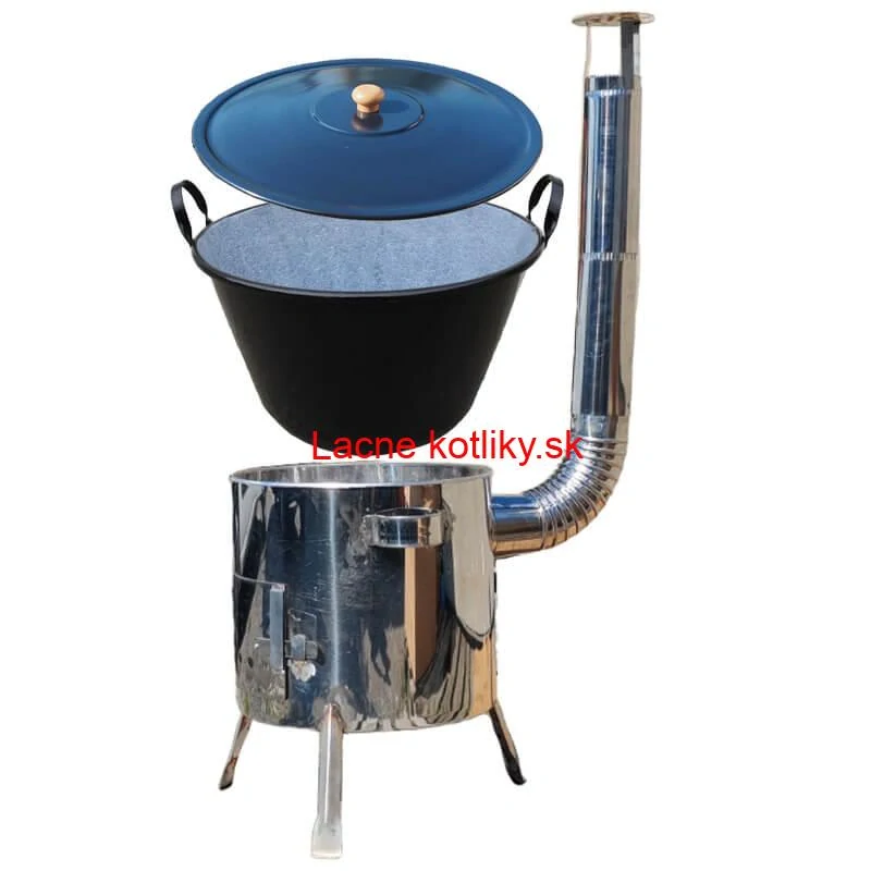 Smaltovaný kotol 70 L + nerezová kotlina 53 cm LUSTRO