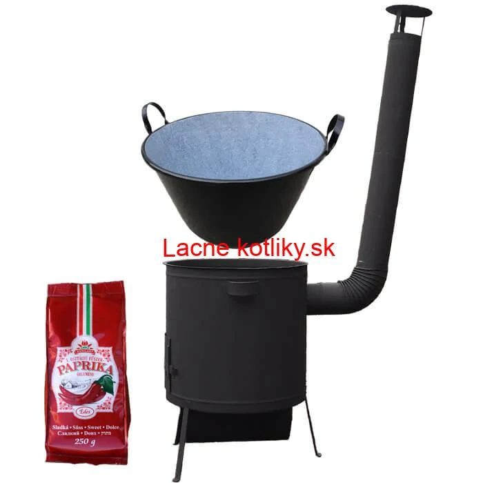 Zabíjačkový smaltovaný kotol 100 L, žiaruvzdorná kotlina 60 PLUS 600 4 MM + sladká paprika GURMÁN 250 g