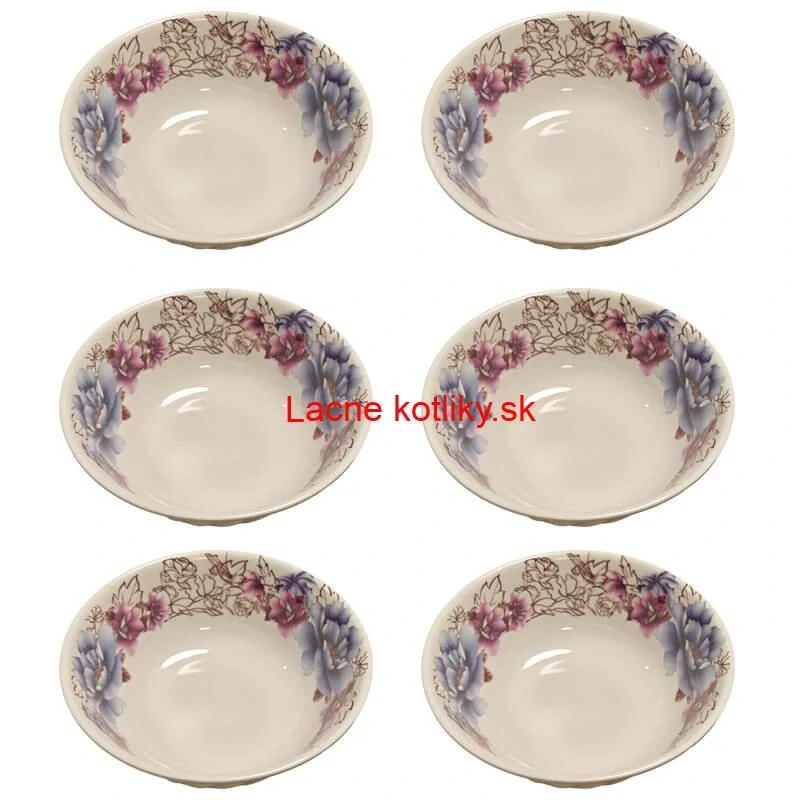 Plastová miska s kvetinovým vzorom (750 ml) – teraz v sade 6 kusov!