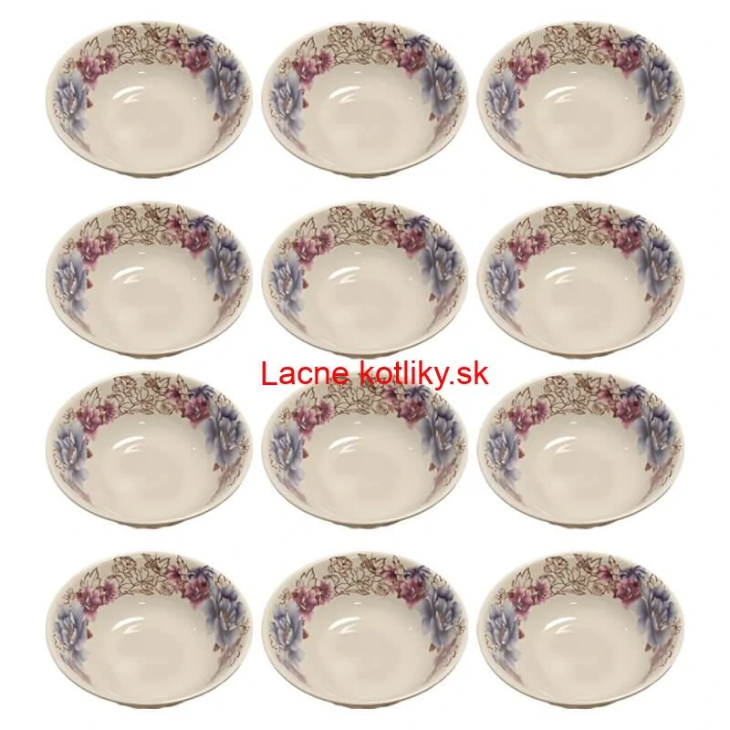 Plastová miska s kvetinovým vzorom (750 ml) – teraz v sade 12 kusov!