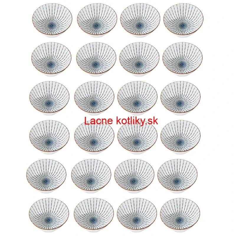 Sada 24 ks veľkých keramických misiek na guláš a polievky, 1 liter