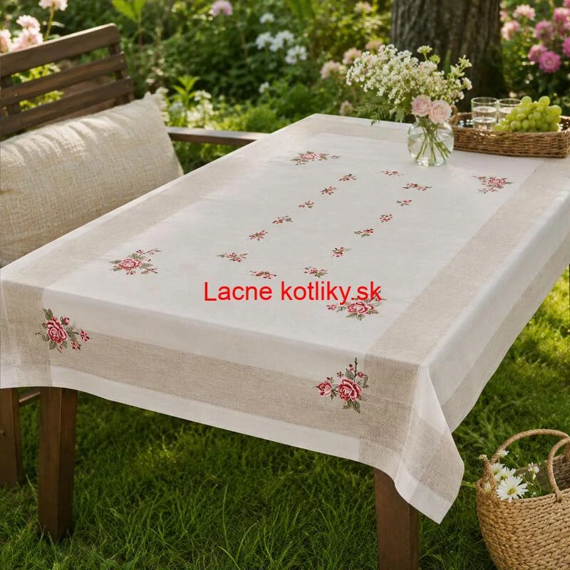 Hrubší textilný obrus Levanduľa Provence 150 × 220 cm
