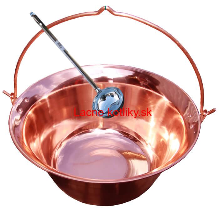 Medený kotlík 30 L + antikórová naberačka
