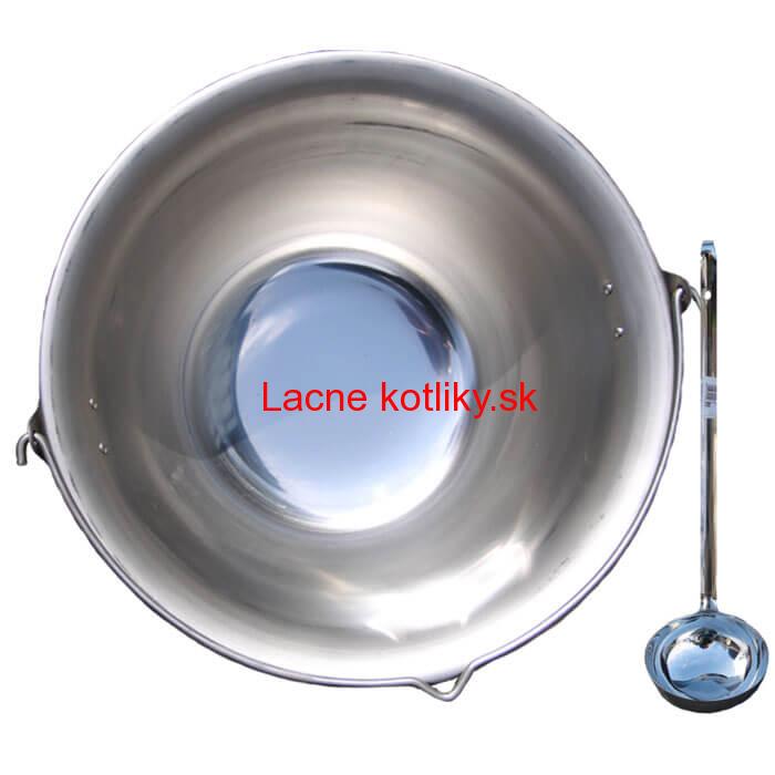 Nerezový kotlík na guláš 20 L (1,5 mm) + antikórová naberačka