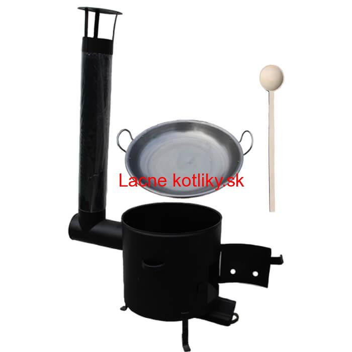 Železná panvica 46 cm na grilovanie + Kotlina 42 cm a vareška Garden Barbecue