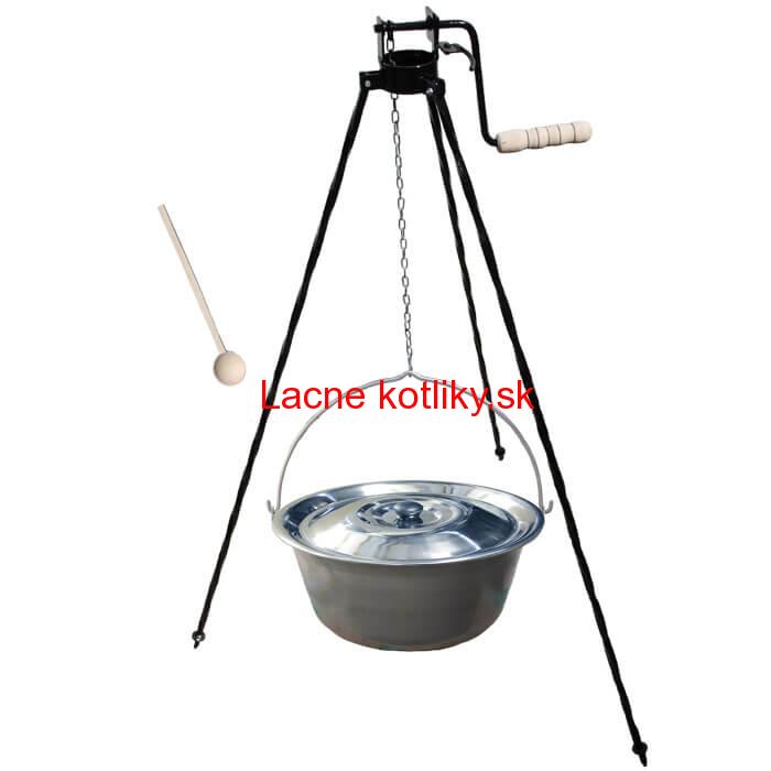 Nerezový kotlík 20 L (1,5 mm) + stojan s kladkou VAR