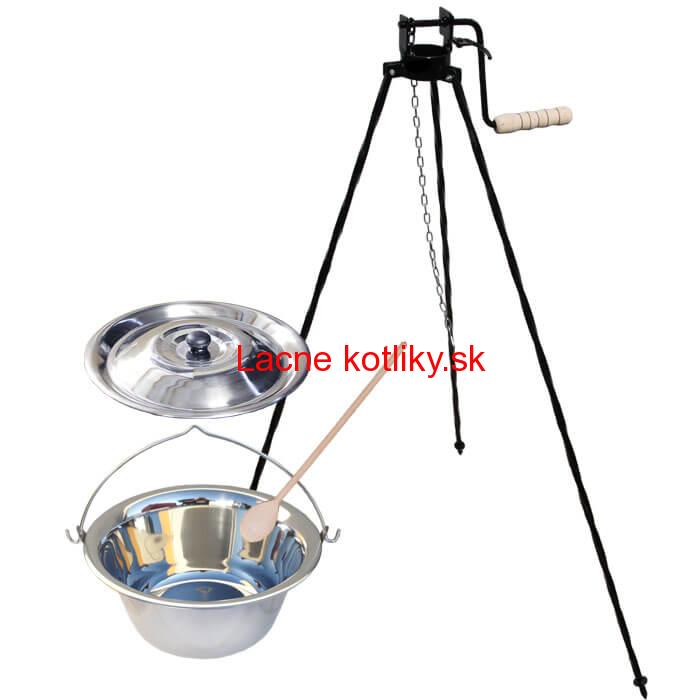 Antikorový kotlík 10 L (1,2 mm) + stojan s kladkou VAR