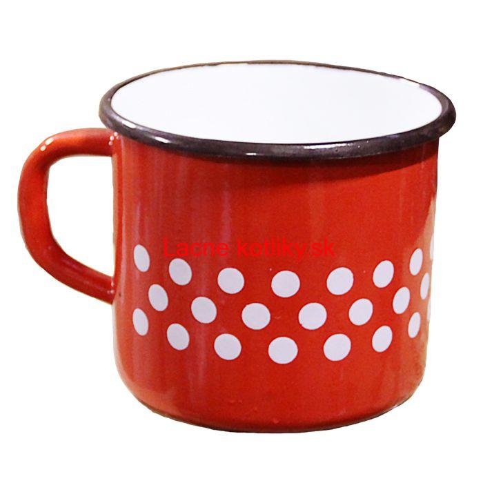 Smaltovaný hrnček 1 L (bodky)