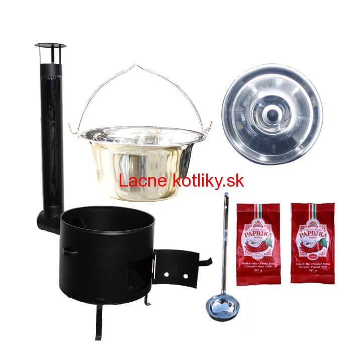 Antikorový kotlík 15 L (1,2 mm) + kotlina 36 cm + paprika