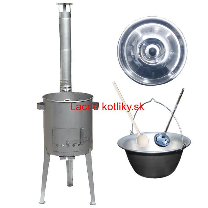 Nerezový kotlík 20 L (1,5 mm) + nerez. kotlina 42 cm LUXUS