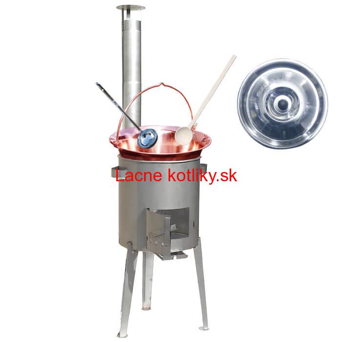 Medený kotlík 14 L (1,2 mm) + nerezová kotlina 36 cm LUXUS