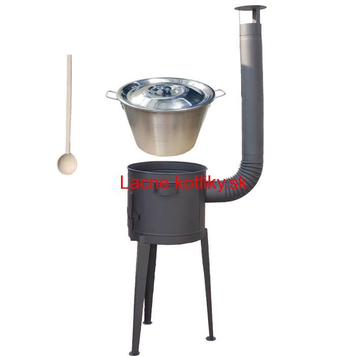 Nerezový kotol 40 L + vysoká kotlina 45 PLUS 600 (žiaruvzdorná farba)