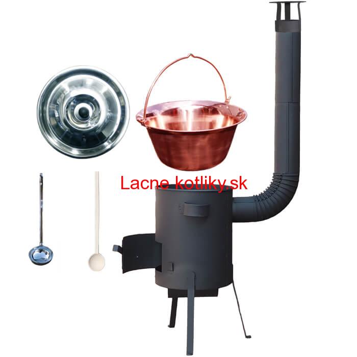 Medený kotlík 20 L (1,2 mm) + žiaruvzdorná kotlina 42 PLUS 600 4 MM