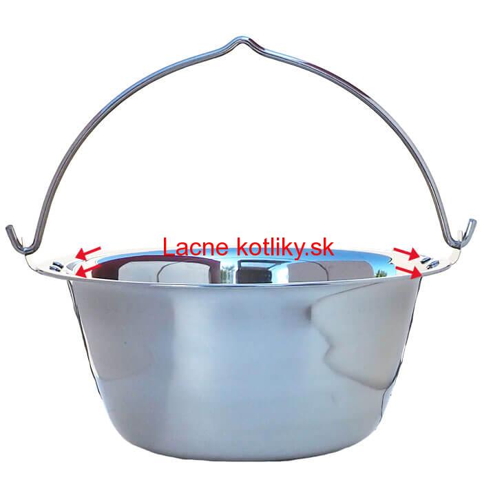 Antikorový kotlík 20 L (0,8 mm) s nitmi