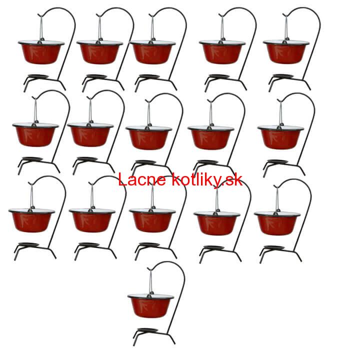 Servírovacia súprava SMALT RED 16 ks