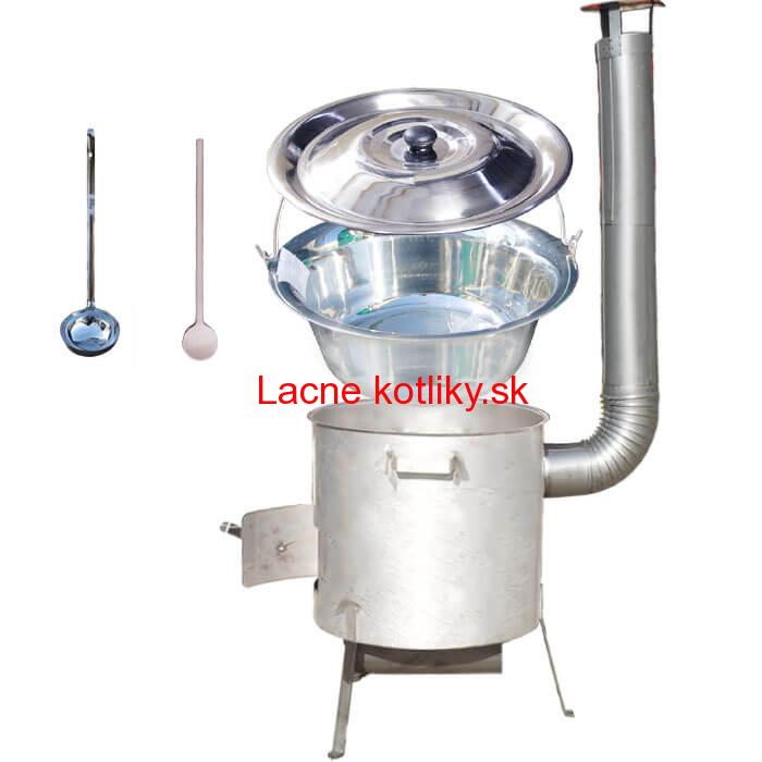 Nerezový kotlík 15 L (1,2 mm) INOX, zosilnená vysoká nerezová kotlina 36 cm KOMFORT