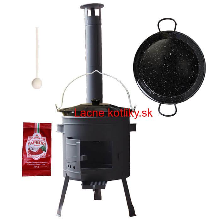 Smaltovaný kotlík 13 L + Paella smaltovaná panvica + nízka žiaruvzdorná kotlina 36 cm PLUS 600