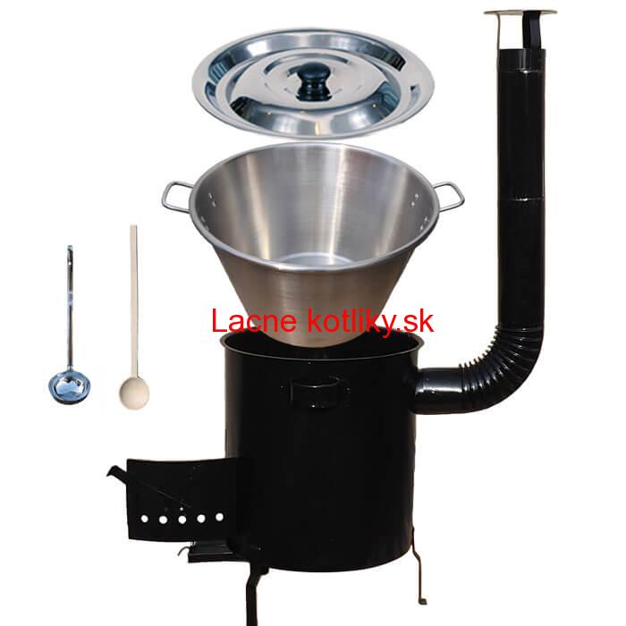 Nerezový kotol 40 L (1,2 mm) + hrubostenná (1,5 mm) kovová kotlina 45 STRONG