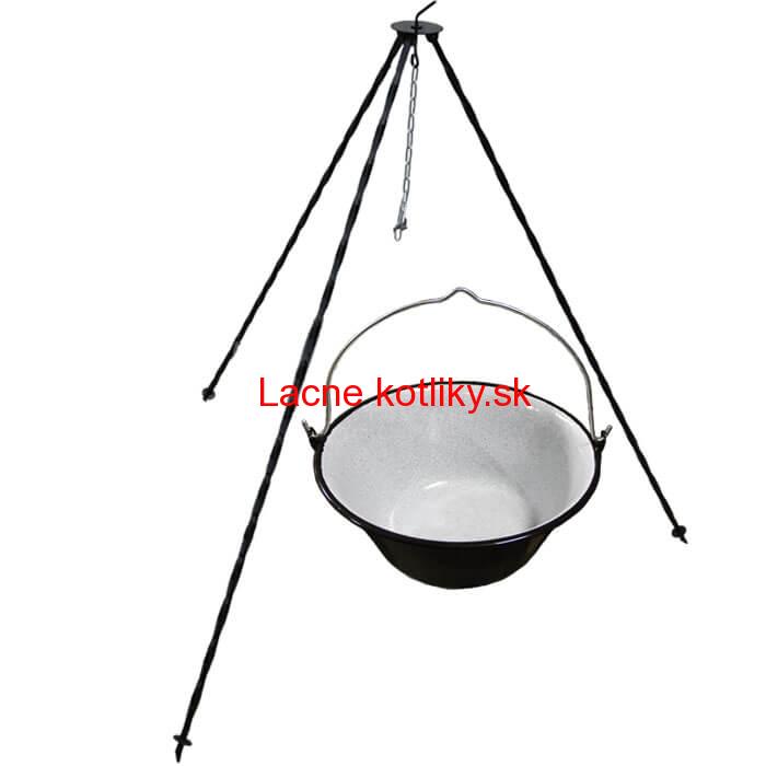 Smaltovaný kotlík 22 L + trojnožka 1,2 m