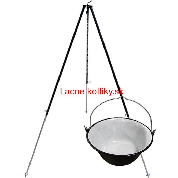 Smaltovaný kotlík 50 L + teleskopická trojnožka 1,7 m