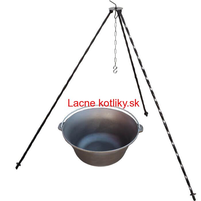 Liatinový kotlík 7,2 L + trojnožka 1 m