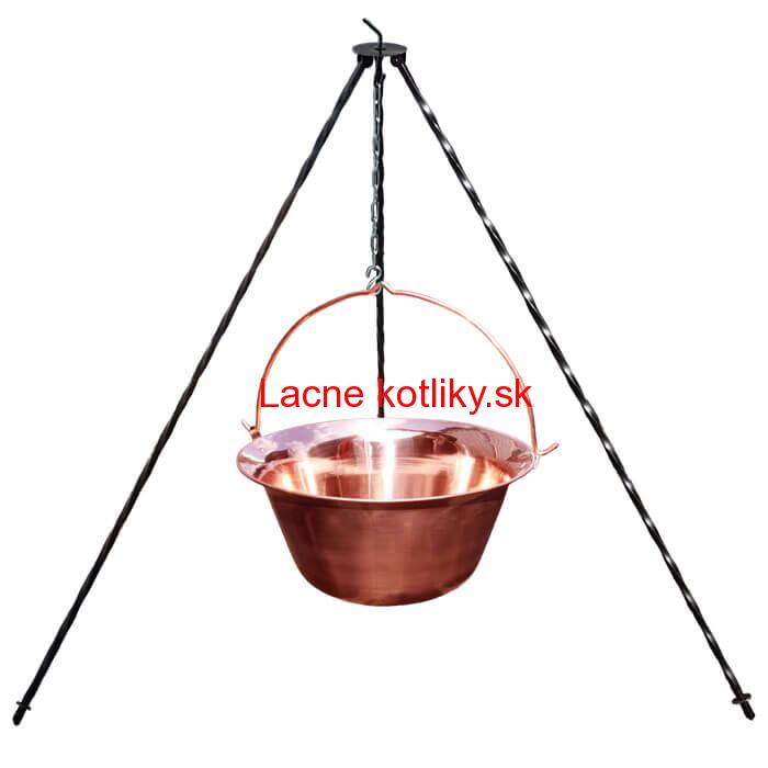 Medený kotlík 4 L (1,2 mm) + trojnožka 1 m