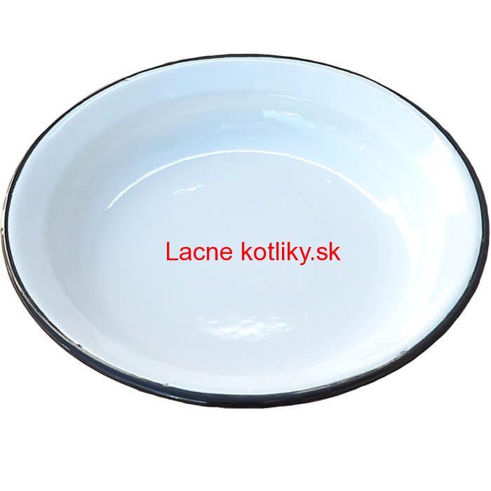 Smaltovaný hlboký tanier 28 cm Biely