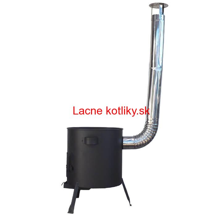 Kotlina 42 cm (1 mm) s žiaruvzdornou farbou PLUS 600 + nerezový dymovod