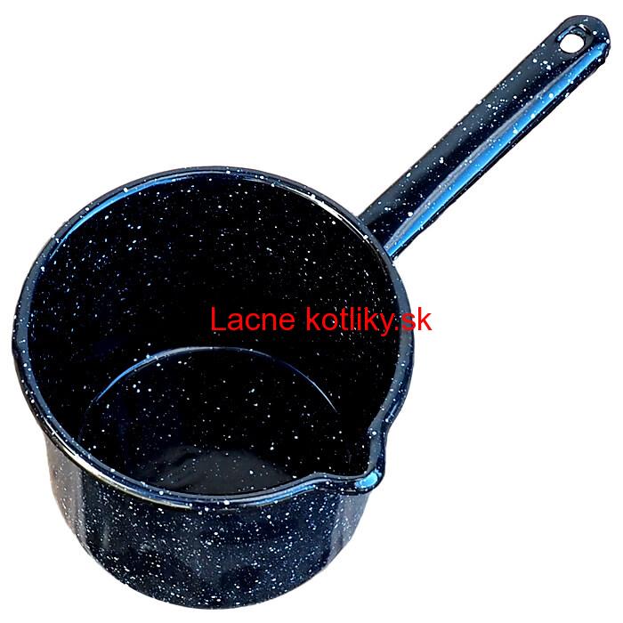 Smaltovaný hrnček s rúčkou 1 L - Čierny