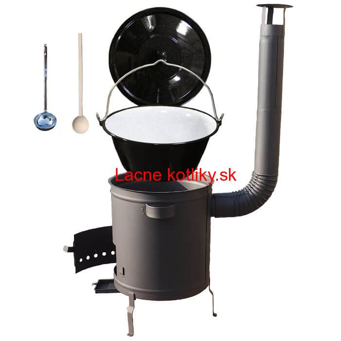 Smaltovaný kotlík 13 L (1,2 mm) + hrubostenná (1,5 mm) a žiaruvzdorná kotlina 36 PLUS 600