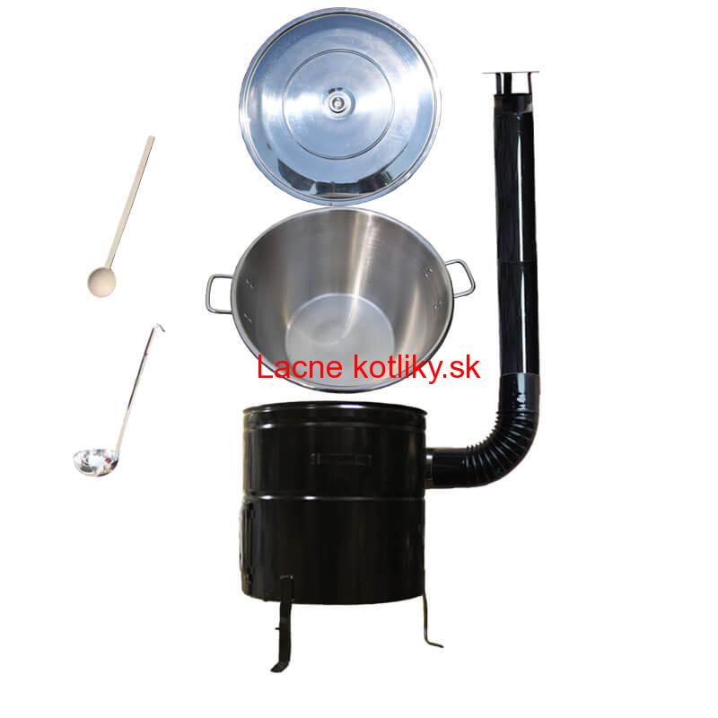 Nerezový kotol 70 L + kovová kotlina 56 cm BIG PARTY