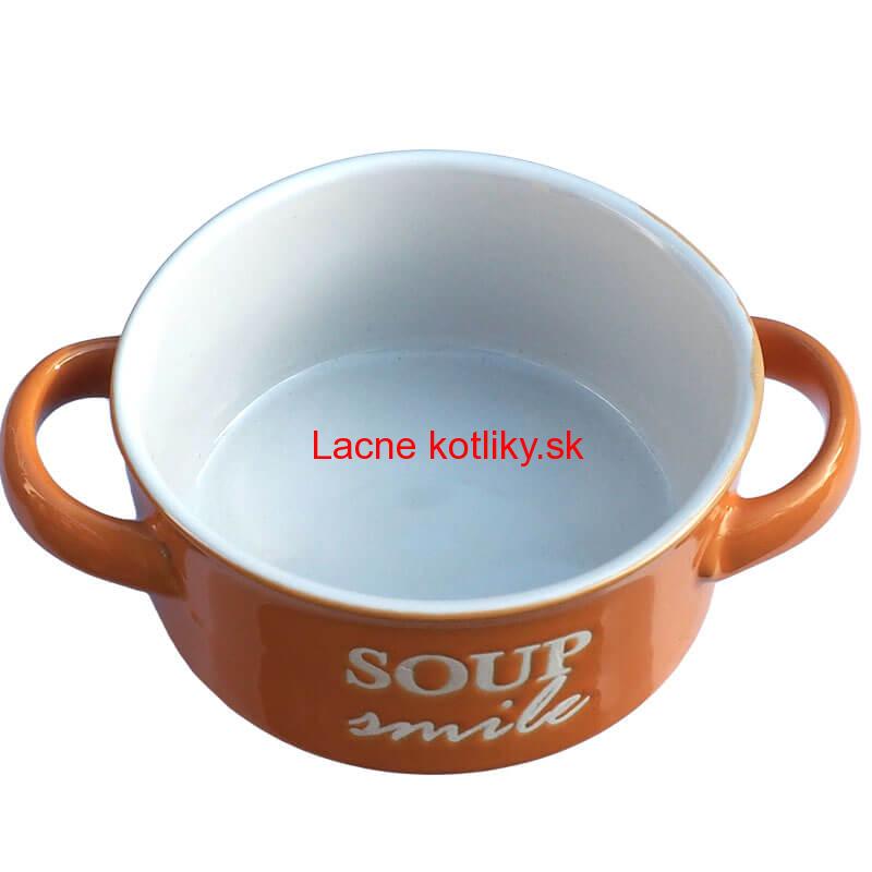 Keramická miska na polievku – oranžová SOUP