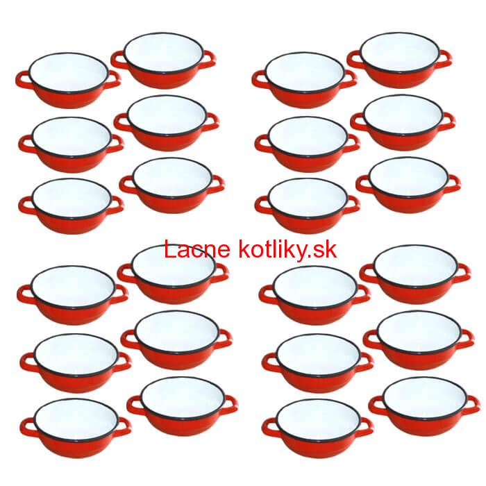 Súprava smaltovaných selských misiek 18 cm 24 ks