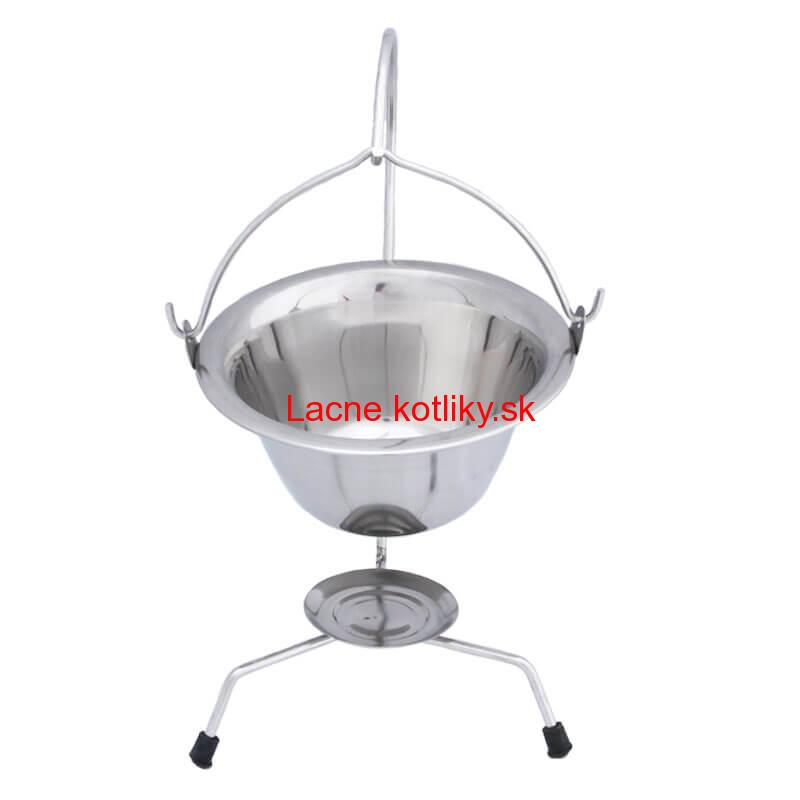Servírovací kotlík na guláš nerezový 0,8 l + stojan