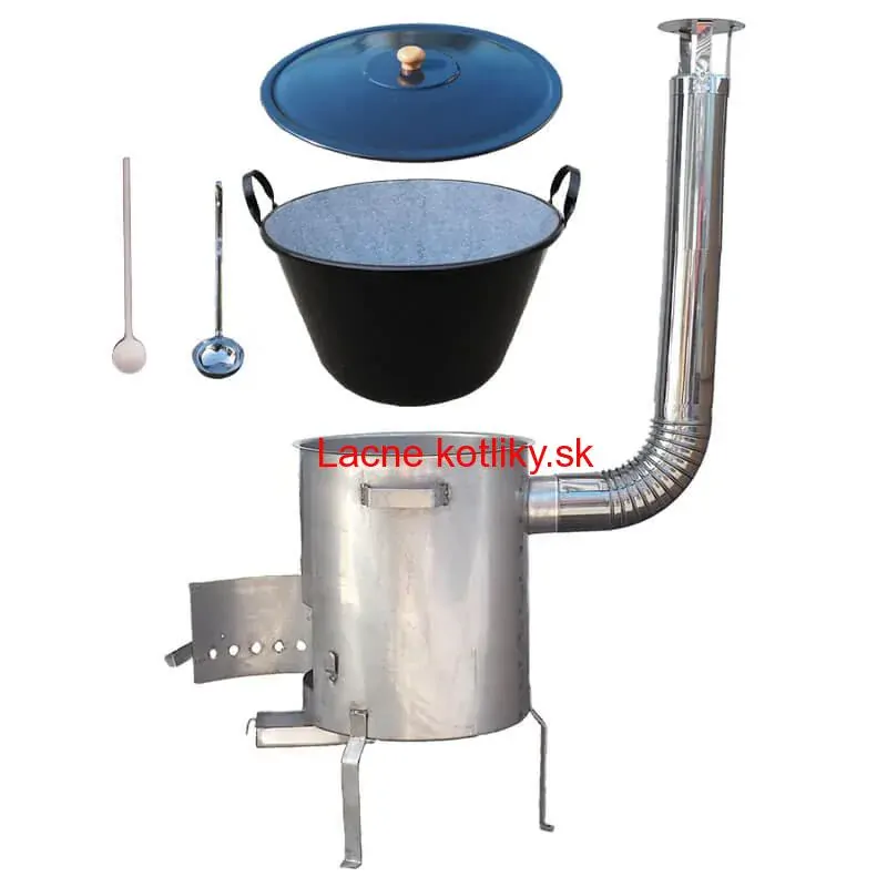 Zabíjačkový smaltovaný kotol 70 L + nerezová kotlina 1,5 mm 53 cm STRONG EXCLUSIVE