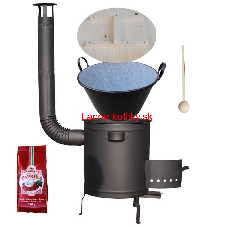 Smaltovaný kotol 80 L + hrubostenná kotlina 60 cm (1,5 mm) STRONG PLUS 600 + sladká paprika 250 g