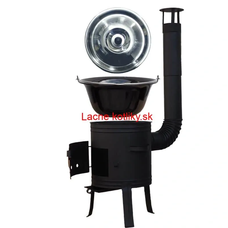 Smaltovaný kotlík 11 L BLACK + nerezová poklice INOX + žáruvzdorná kotlina 33 cm Plus 700