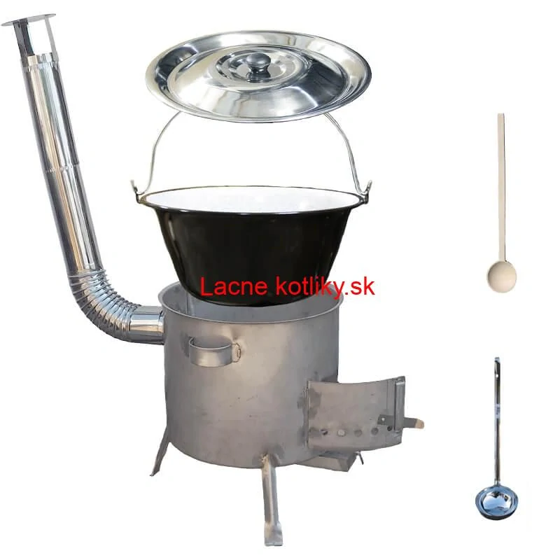 Smaltovaný kotlík 25 L (1,2 mm) + nerezová kotlina 45 cm (1,5 mm) STRONG CLASSIC