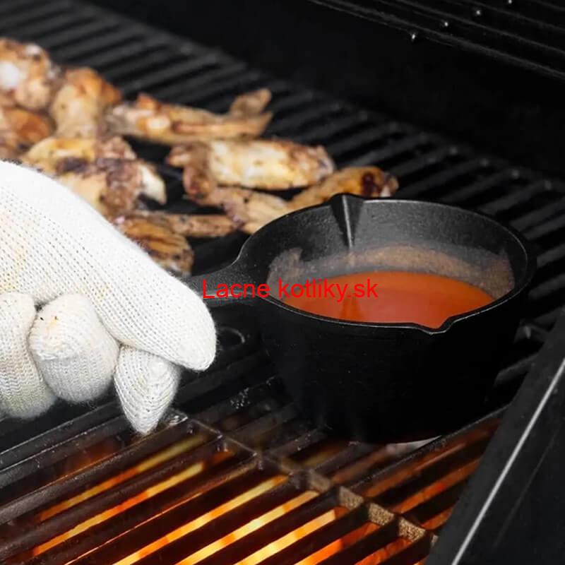 Liatinová rajnica (kastról) 0,5 l + silikónová maslovačka