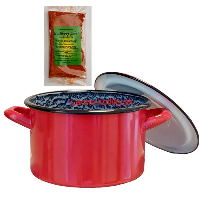Smaltovaný hrniec s pokrievkou COMBI 15 l + korenie na kotlíkový guláš 50 g