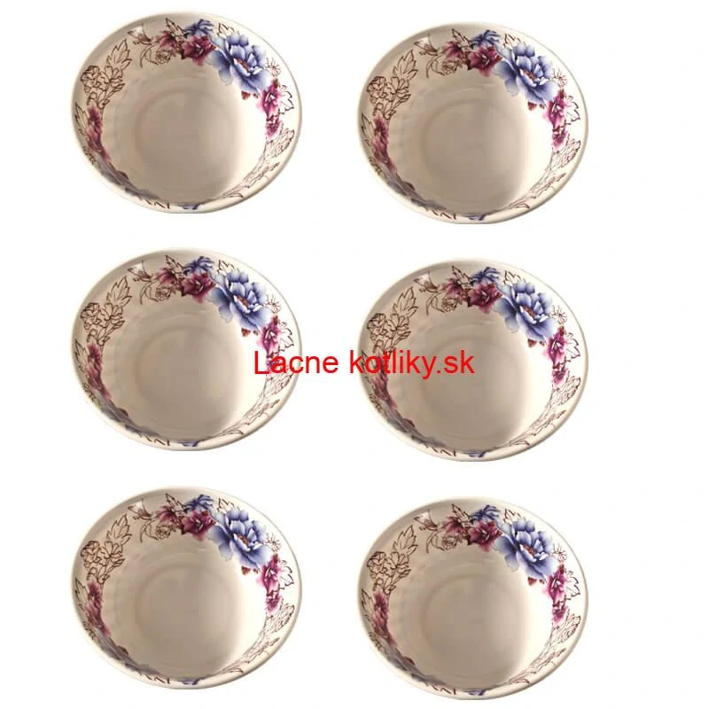 Plastová miska s kvetinovým vzorom (750 ml) – teraz v sade 6 kusov!