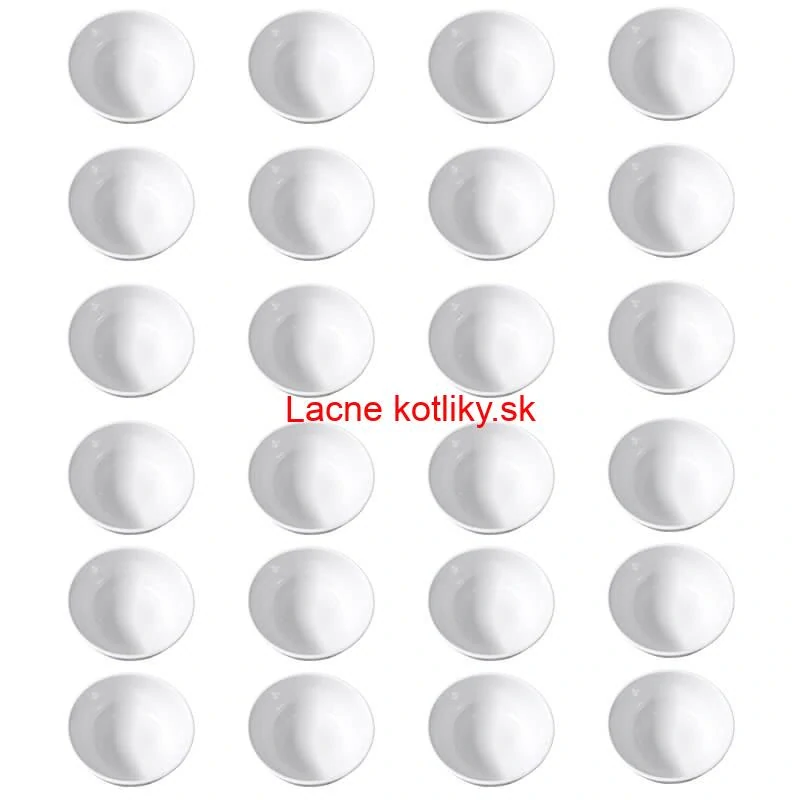 Set 24 ks: Prémiové biele misky s kamennou štruktúrou (750 ml)