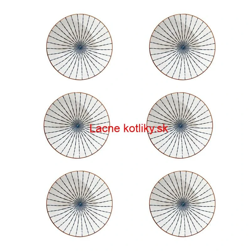 Sada 6 ks veľkých keramických misiek na guláš a polievky, 1 liter