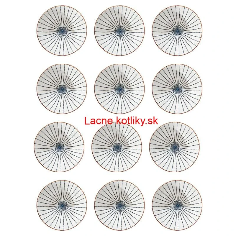 Sada 12 ks veľkých keramických misiek na guláš a polievky, 1 liter