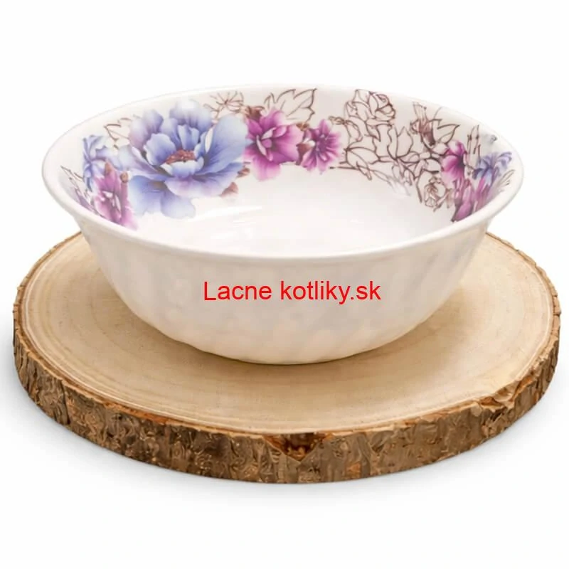 Drevený podnos z prírodného plátku dreva s kôrou Ø 20–24 cm