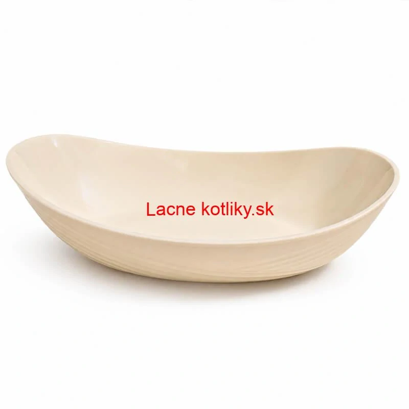 Plastová servírovacia miska loďka 28,5 cm – smotanová